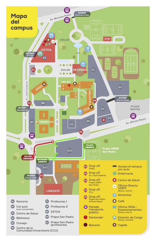 Mapa Campus UDEM