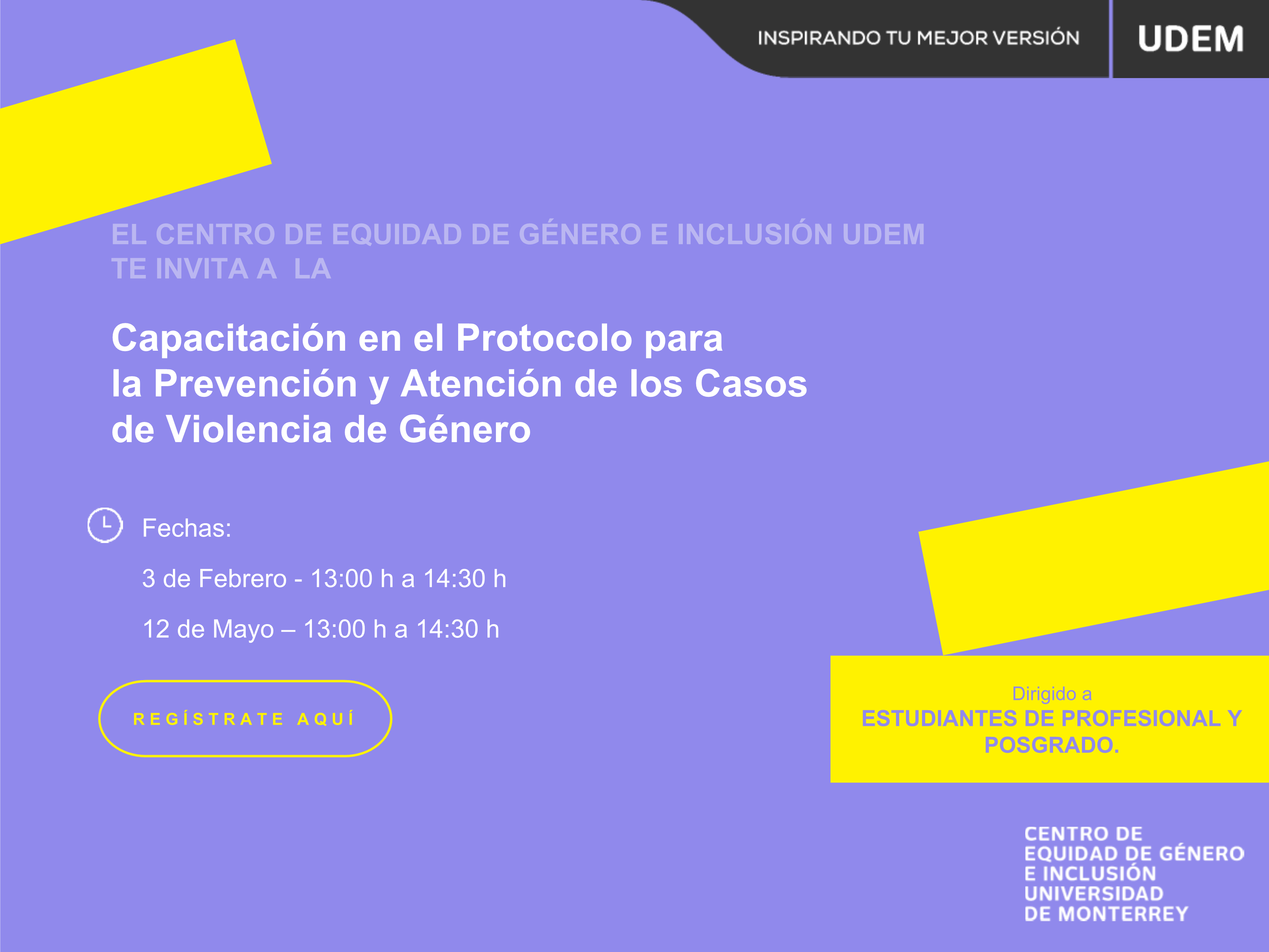 Capacitación: Protocolo para la Prevención y Atención de los Casos de Violencia de Género - Profesional y Posgrado