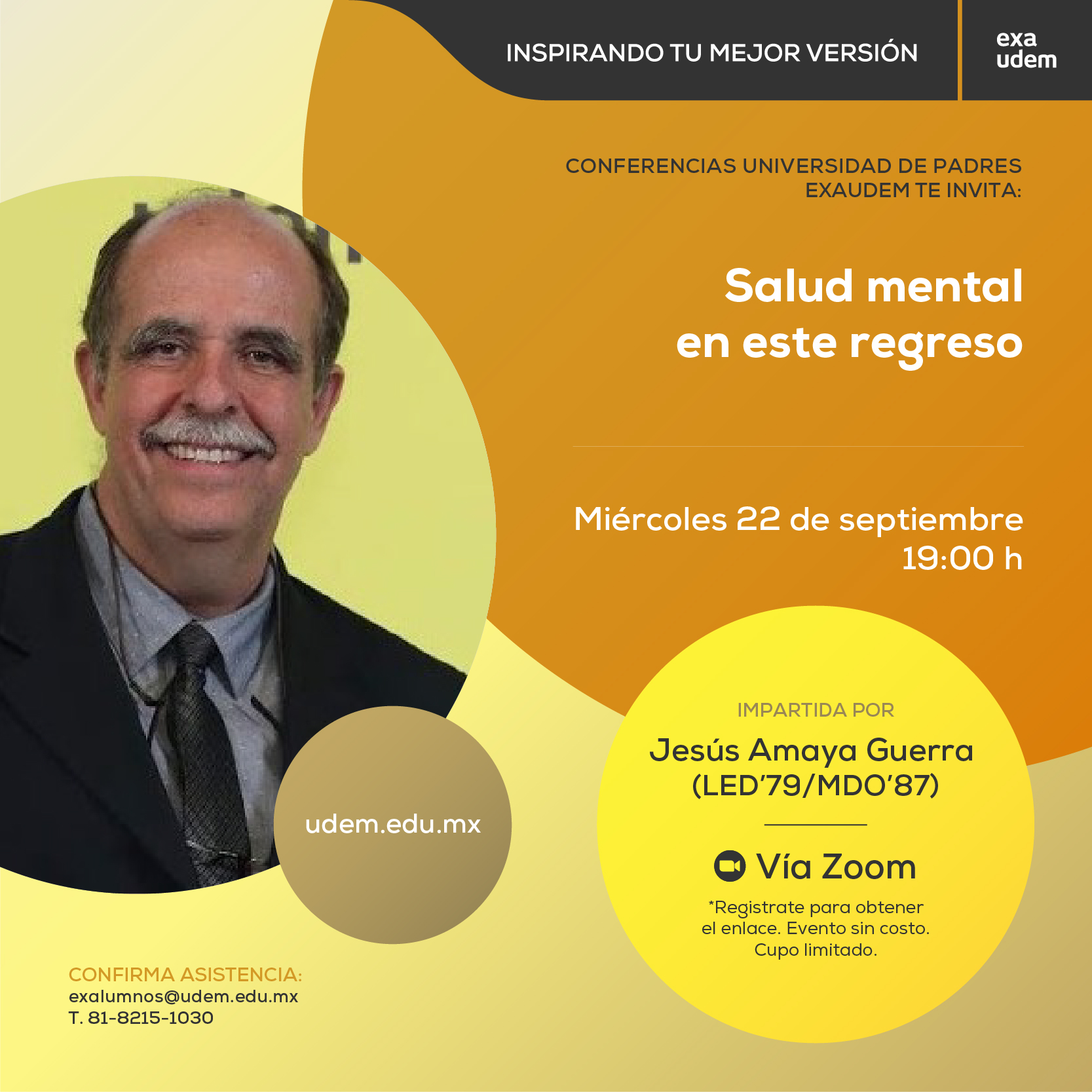 Plática Salud mental en este regreso a clases