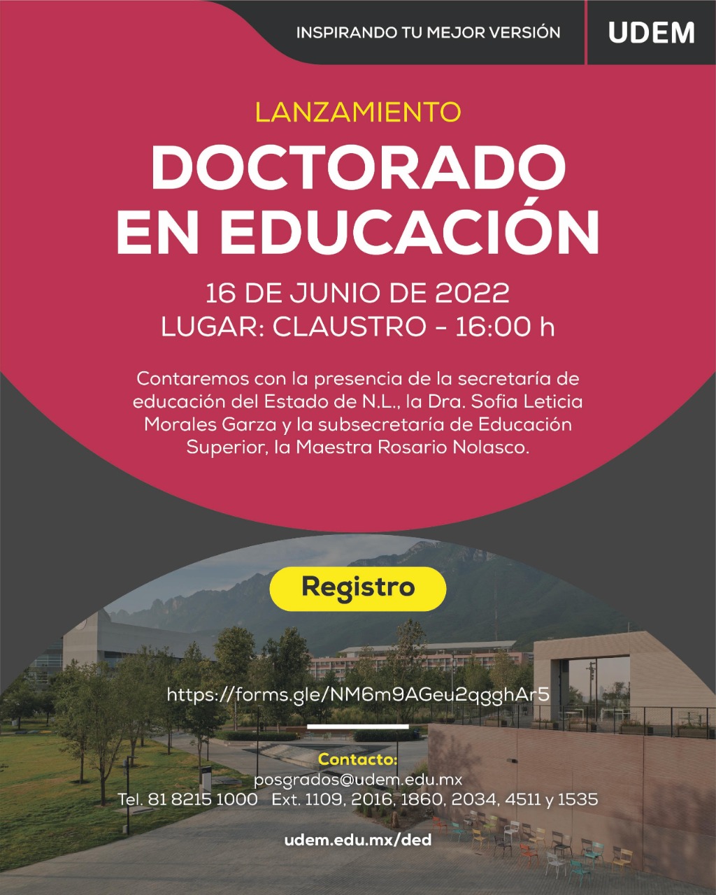 Lanzamiento del Doctorado en Educación UDEM